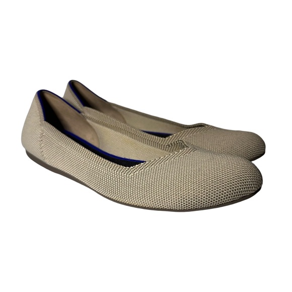 Rothy's The Flat Round Toe Ballet Slip-On Flax Gray Size 8 - Picture 3 of 15